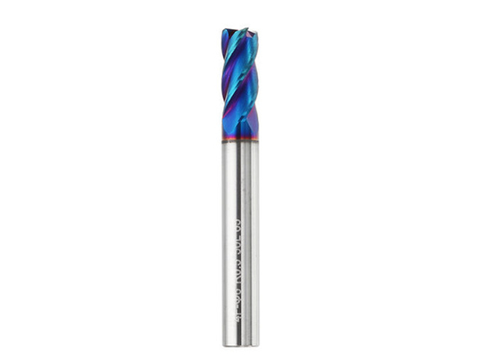 fresa blu nana di CNC della flauto del mulino di estremità del carburo del rivestimento R0.5 di 5/6/8mm HRC60 quattro