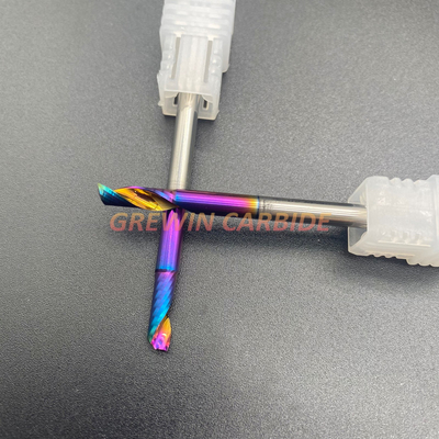 Il router ricoprente del mulino di estremità dell'arcobaleno HRC65 ha morso il singolo mulino di estremità della flauto di 6mm per alluminio di legno