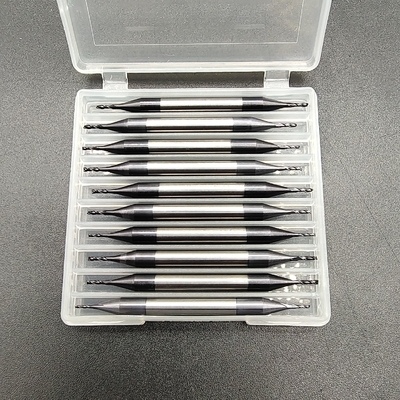Micro mulino di estremità del carburo di tungsteno di EndMills HRC65 del doppio carburo solido della testa micro